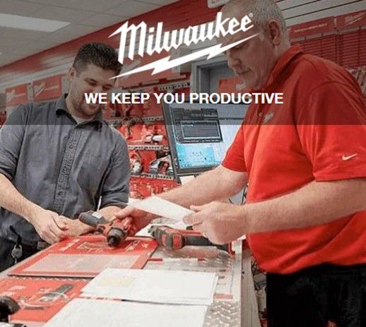 Photo of check out associate at a Milwaukee sales counter.
