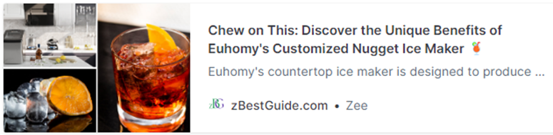 Image of zBestGuide's review article on Euhomy's Countertop Nugget Ice Maker