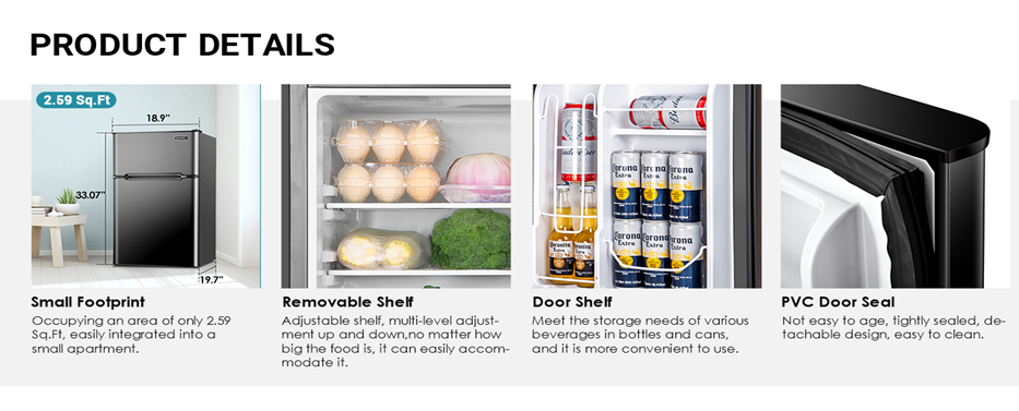 Image of product details and food storage