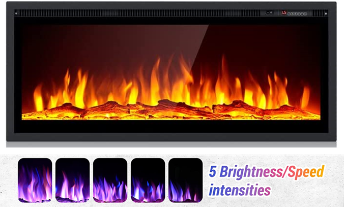 Image of Euhomy Fireplace and colored flames