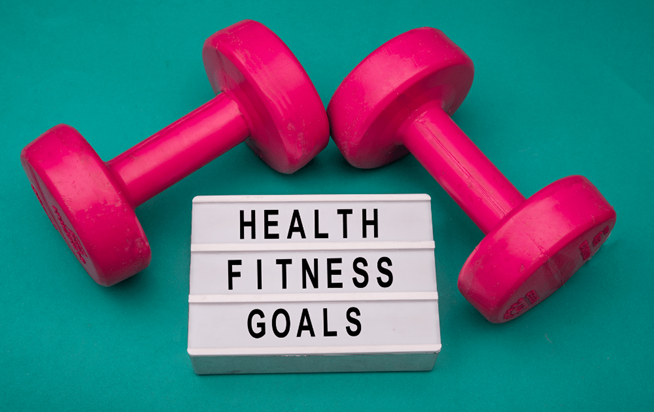 Image of health and fitness goals reminders.