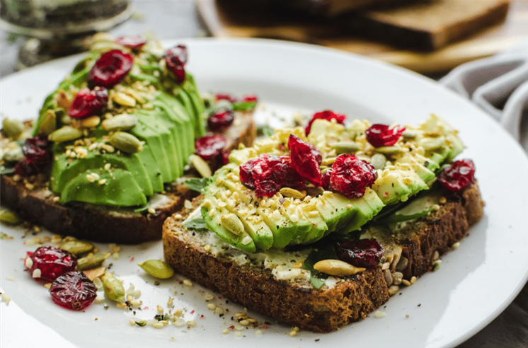 Image of Avocado toast as part of the Mediterranean diet.