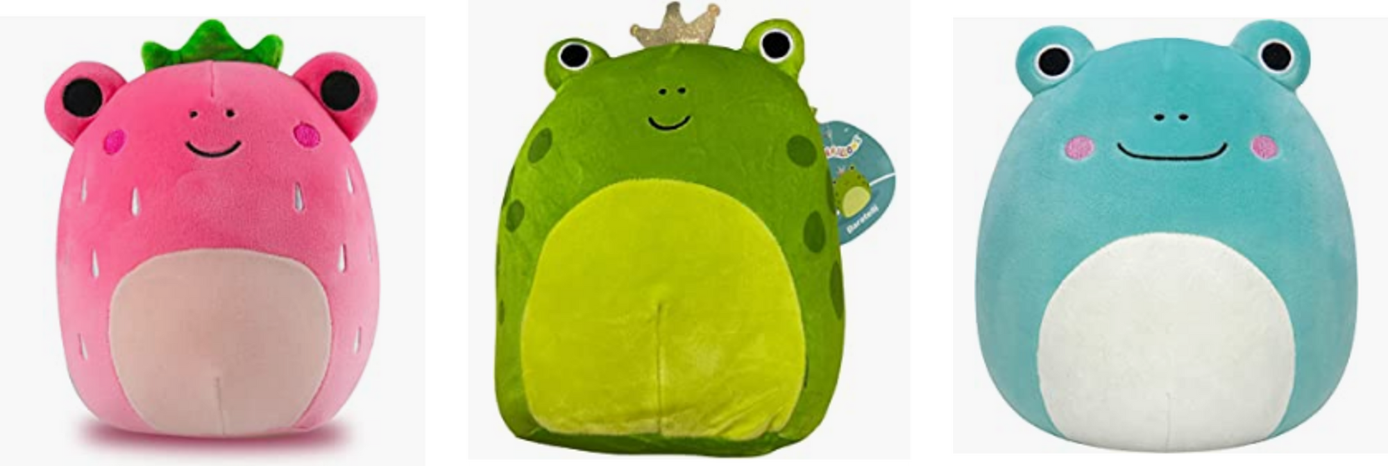 Images of our favorite froggie squishmallows.